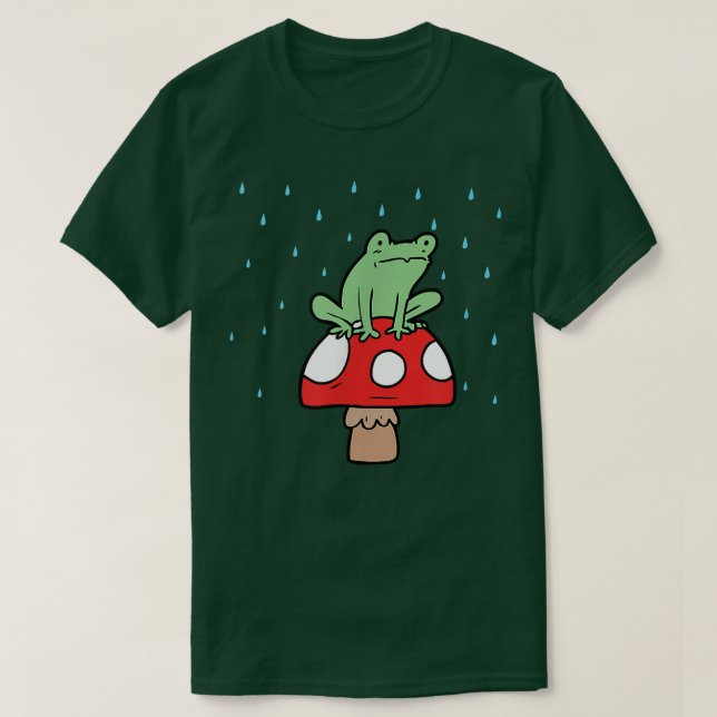 Rainy FrogToadstoolCottagecoreGoblincoreFairy  T-Shirt (Design vorne)