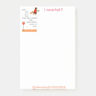 "Rainy Golf Day" Post-it Klebezettel