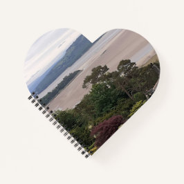 Rainy Morecambe Bay Herz Notizbuch