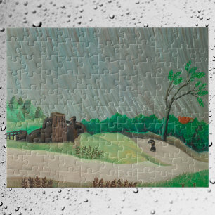 Rainy Morning Henri Rousseau, Vintage Kunst Puzzle