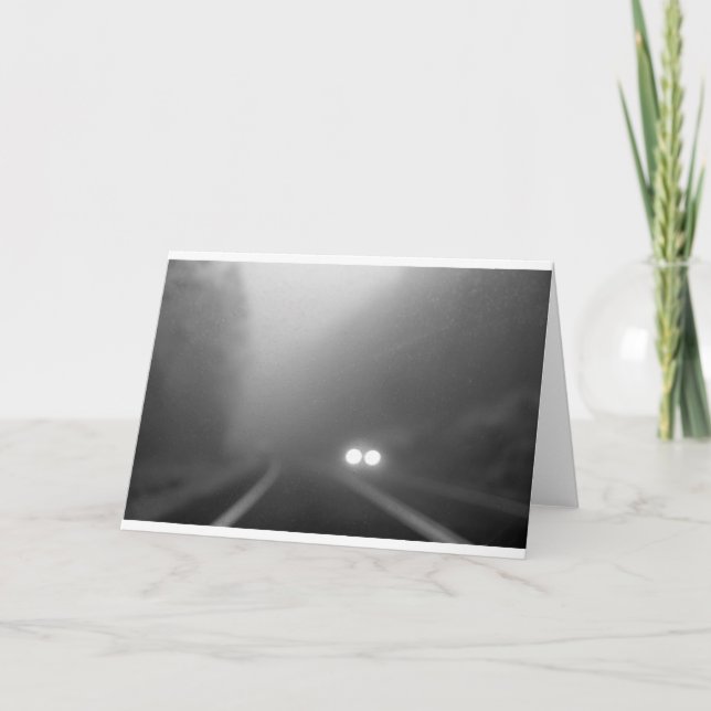 Rainy night - Annäherung an die Scheinwerfer Karte (Vorderseite)