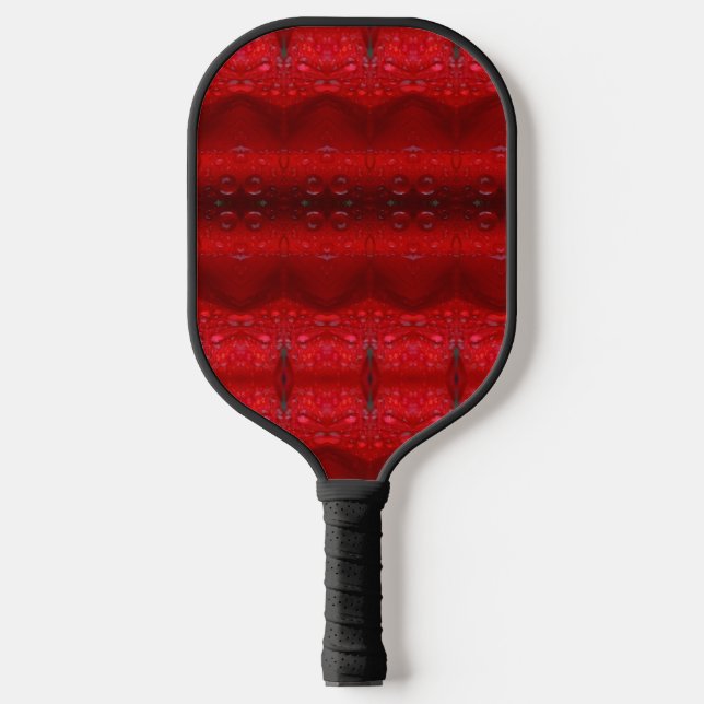Rainy Red Dianthus Ikat Pickleball Schläger (Vorderseite)