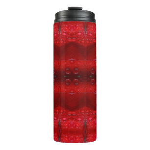 Rainy Red Dianthus Ikat Thermosbecher