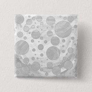 Rainy Sky Gray Polka Dots Button
