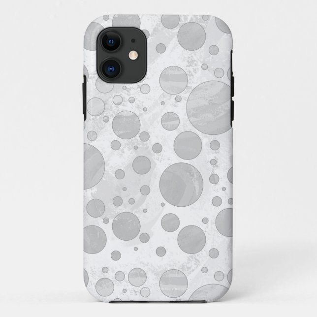 Rainy Sky Gray Polka Dots Case-Mate iPhone Hülle (Rückseite)
