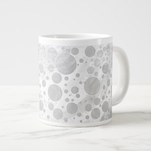 Rainy Sky Gray Polka Dots Jumbo-Tasse