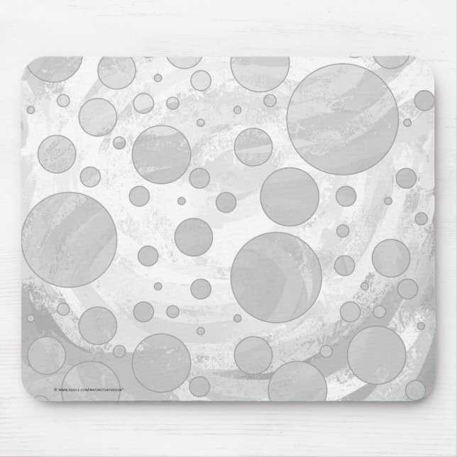 Rainy Sky Gray Polka Dots Mousepad (Vorne)
