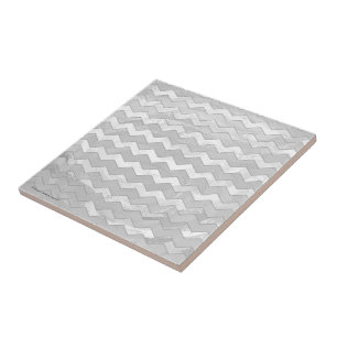 Rainy Sky Gray Zickzack Pattern Fliese