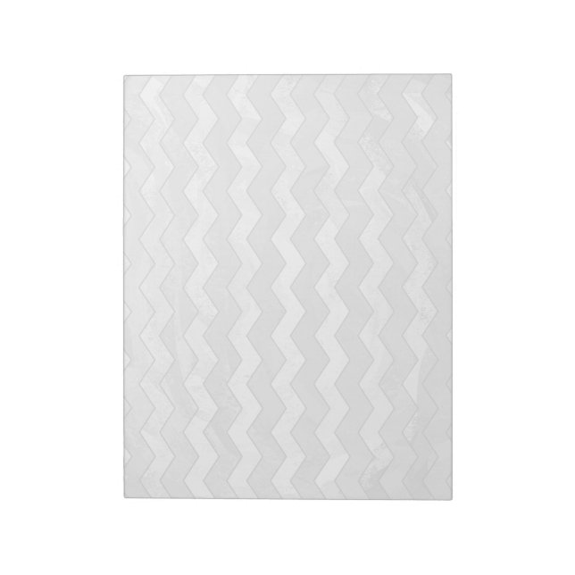 Rainy Sky Gray Zickzack Pattern Notizblock (Rotiert)