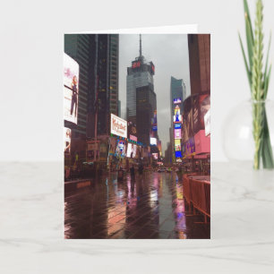 Rainy Times Square New York City NYC Fotografie Karte
