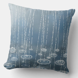 Rainy Weather Blue Kissen