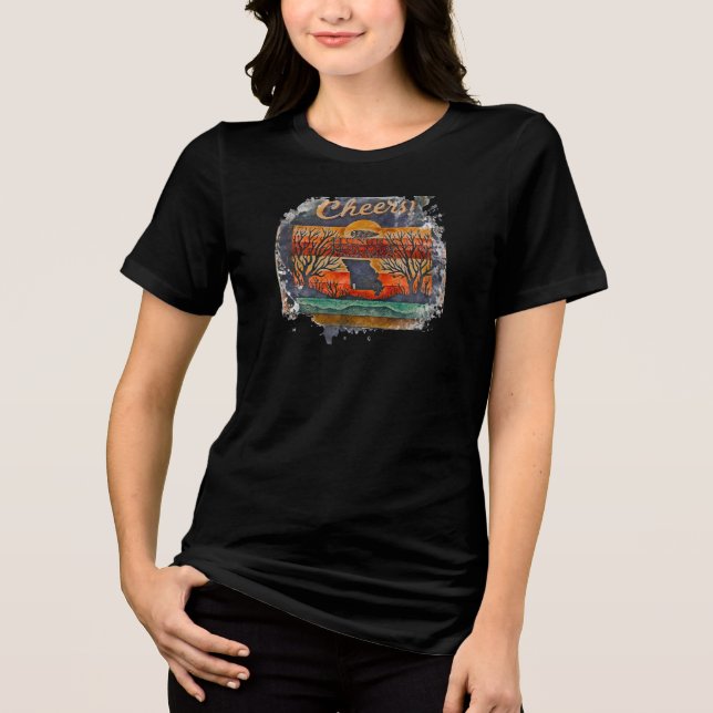 Raise a Glass to the Heartland Tri-Blend Shirt (Vorderseite)