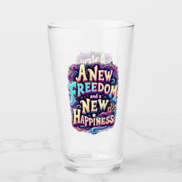 Raise a Toast to "A New Freedom and a New Happines Glas