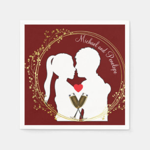 Raise a Toast to the Happy Couple Elegance Serviette