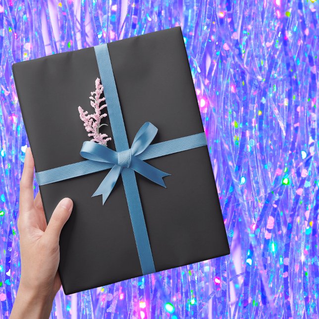 Raisin Black Solid Color Geschenkpapier (Von Creator hochgeladen)