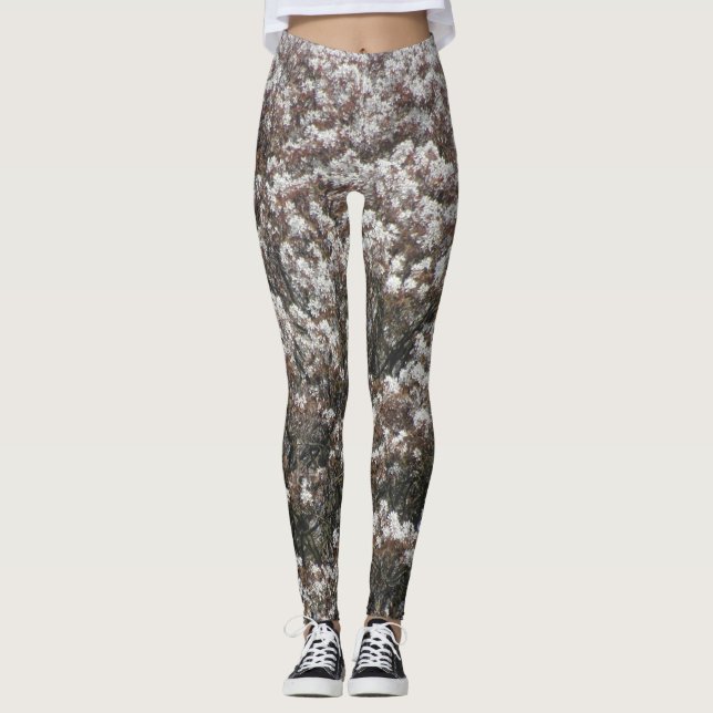 Raisin Blossoms Muster Legging Leggings (Vorderseite)