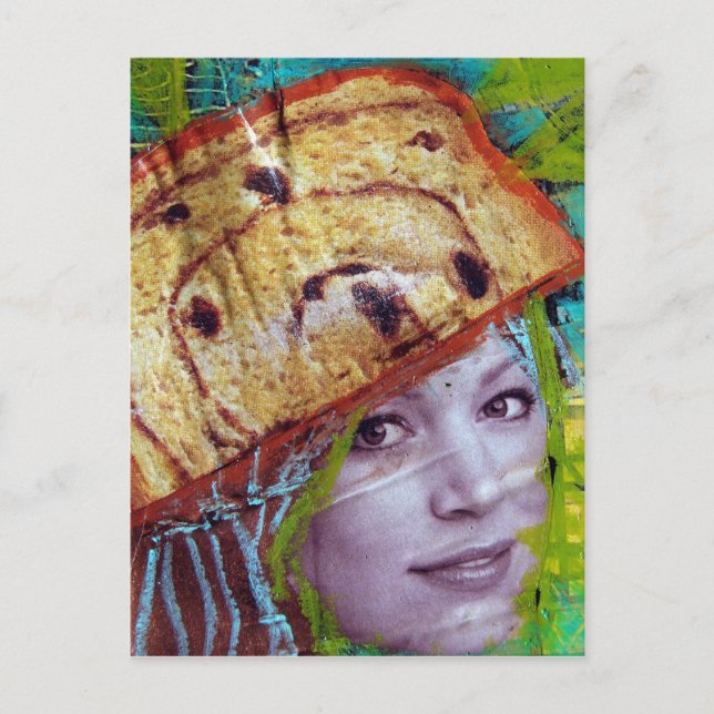 Raisin Broad Head, A Collage Postkarte (Vorderseite)