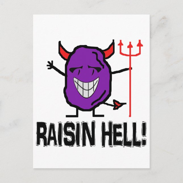 Raisin Hell Postkarte (Vorderseite)