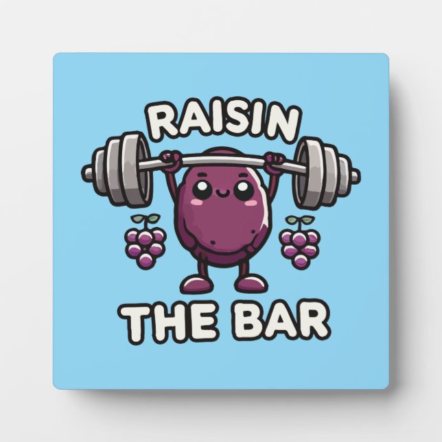 Raisin The Bar - Funny Niedlich Gym Motivierend Fotoplatte (Vorderseite)