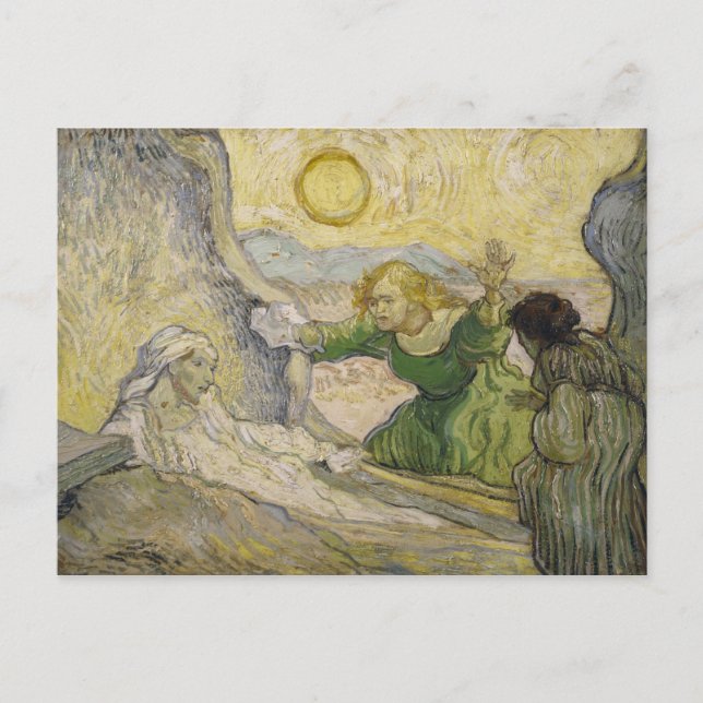 Raising of Lazarus (Rembrandt), Van Gogh Fine Art Postkarte (Vorderseite)