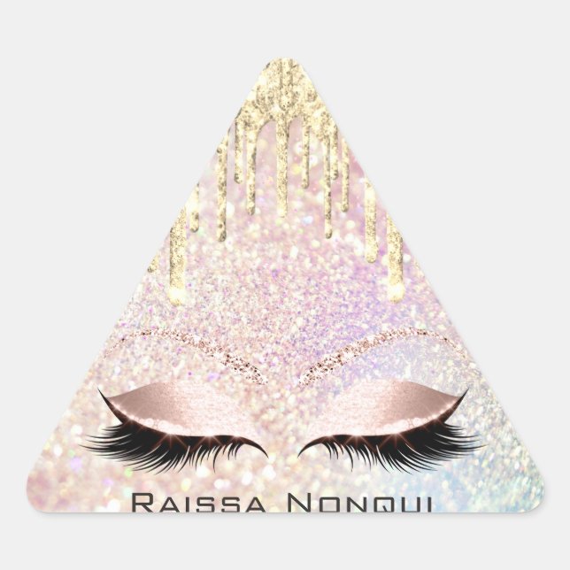 Raissa Crown 16. 15. Bridal Holographic3 Dreieckiger Aufkleber (Vorderseite)