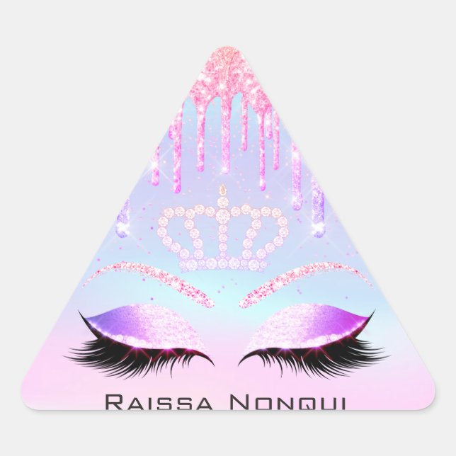 Raissa Crown 16. 15. Bridal Holographic5 Dreieckiger Aufkleber (Vorderseite)