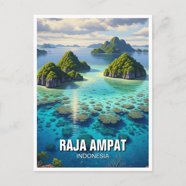 Raja Ampat Indonesia Postkarte (Vorderseite)