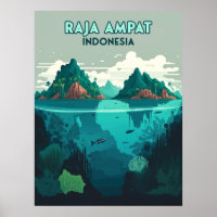 Raja Ampat Indonesia Underwater Scuba Retro