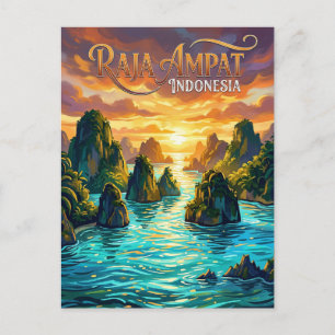 Raja Ampat-Inseln Indonesien Postkarte
