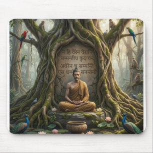 Raja Asoka Stil Sukiti Buddha unter dem Bodhi-Baum Mousepad