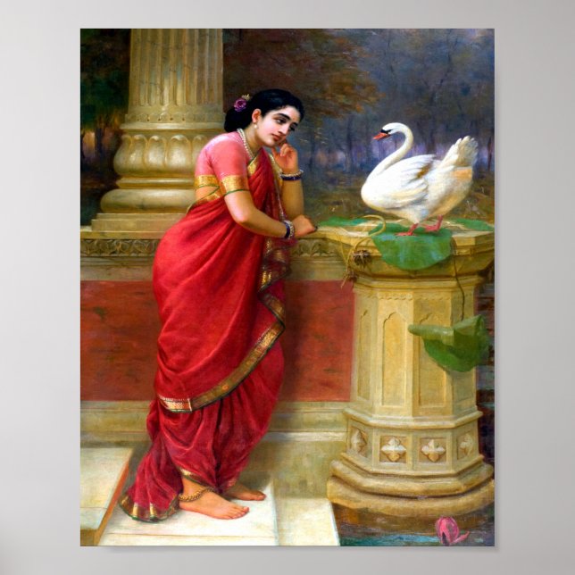Raja Ravi Varma - Hamsa Damayanti Poster (Vorne)