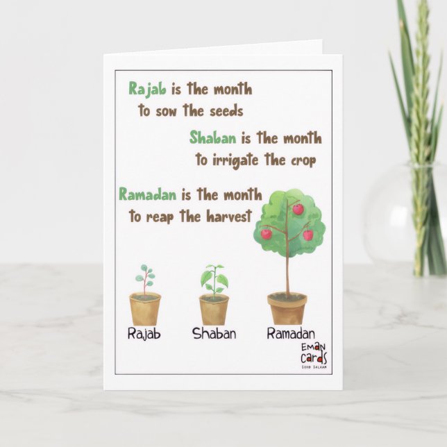 Rajab - Holy Month Blessings Karte (Vorderseite)