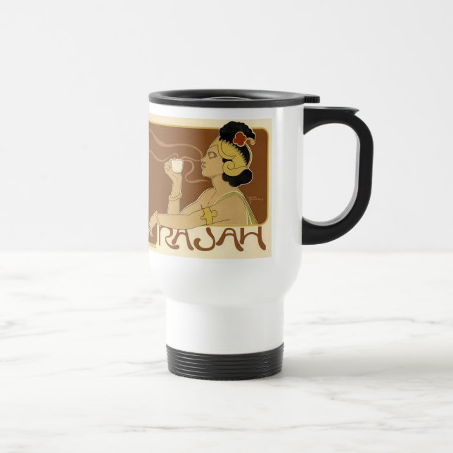 Rajah Vintag Coffee Advertising Reisebecher (Rechts)