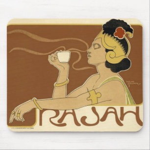 Rajah Vintage Kaffee Werbung Mousepad
