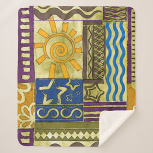 Rajasthan Indian, Patchwork-Teppich-Textur. Sherpadecke