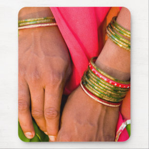 Rajasthan Nahaufnahme der Hände einer Frau Mousepad