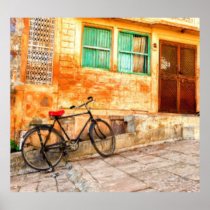 Rajasthan Street Scene: Indischer Stil Poster
