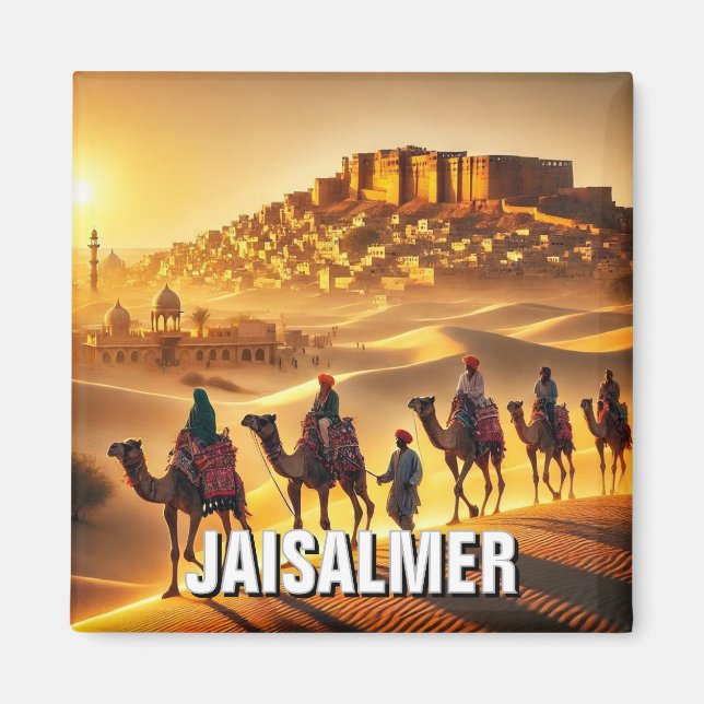 Rajasthan Thar Desert Jaisalmer India Travel Magnet (Vorne)