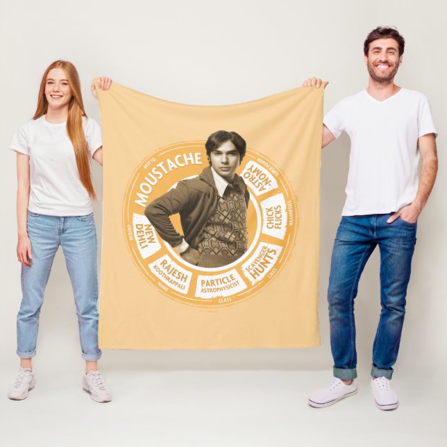 Rajesh Info Graphic Fleecedecke (Beispiel)