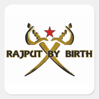 Rajput by Birth Red Star Quadratischer Aufkleber