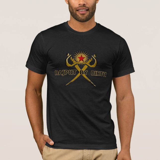 Rajput durch Geburt Sun-Stern T-Shirt (Vorderseite)