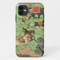 Rajput Prinzen, die Bären jagen; ein Mahout und