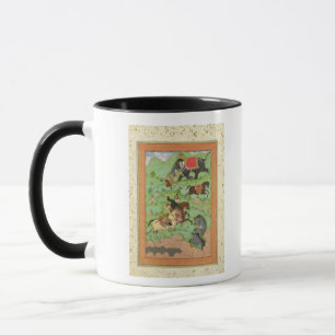 Rajput Prinzen, die Bären jagen; ein Mahout und Tasse
