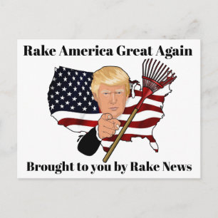 Rake News Trump Spaß Anti Donald Trump Postkarte