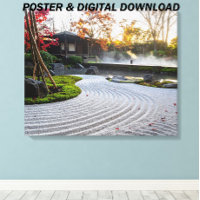 Raked Sand Garden mit japanischen Ahorn