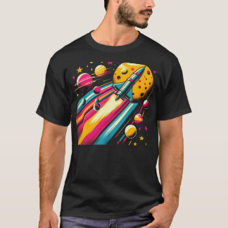 Rakete durch die Sterne und die Galaxie T-Shirt