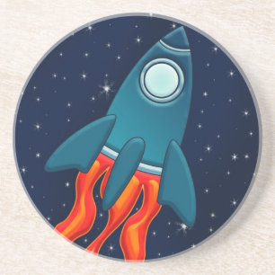 Rakete Getränkeuntersetzer