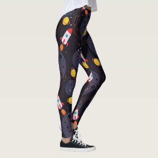 Rakete im Weltraum  Leggings