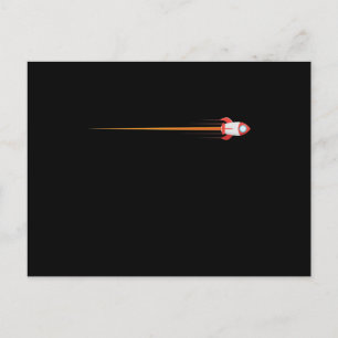 Rakete im Weltraum Postkarte