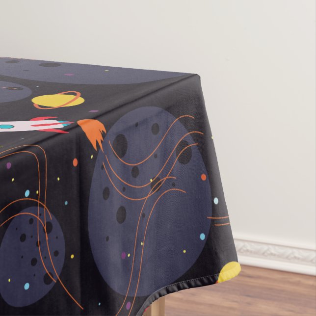 Rakete im Weltraum Tischdecke (Beispiel)